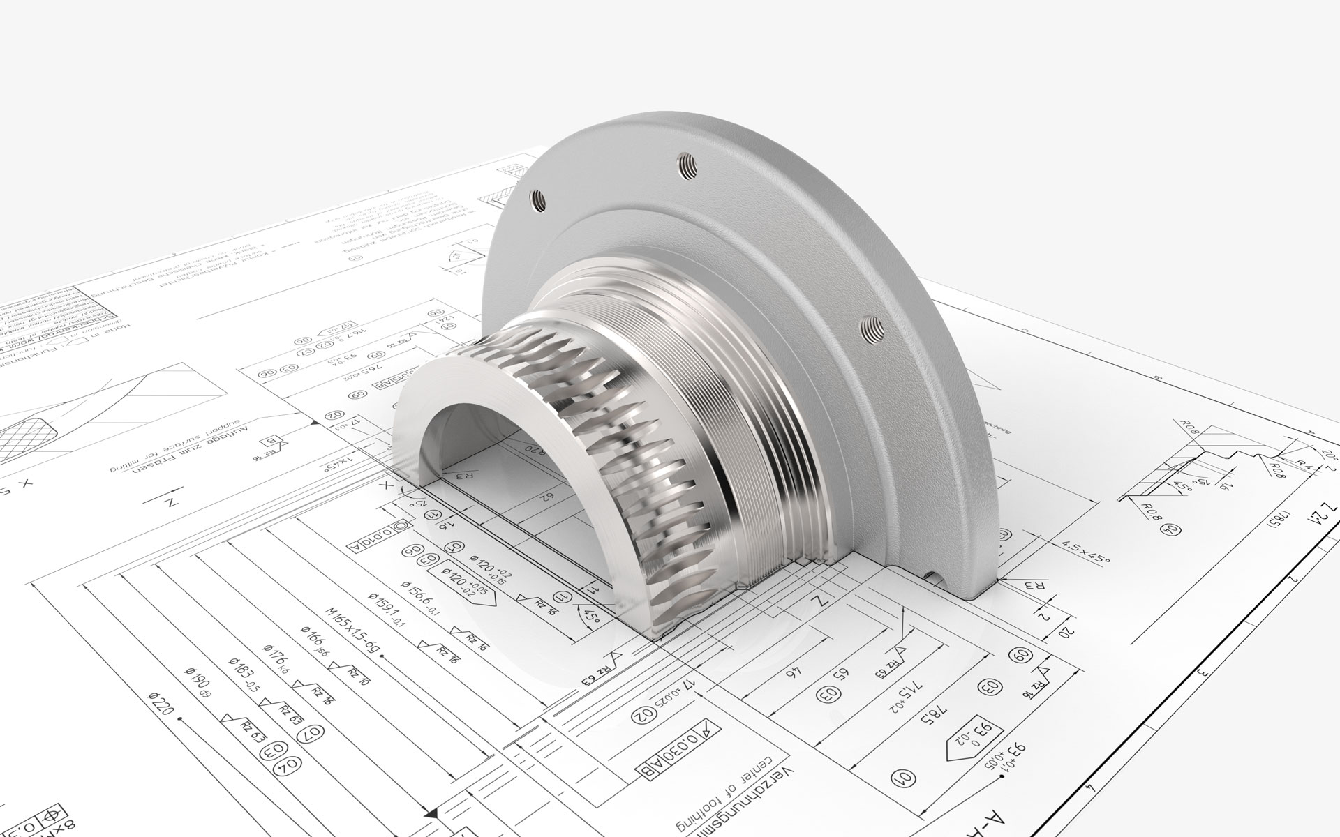 Gear drawing and CAD